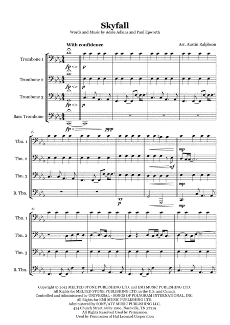 Skyfall Trombone Quartet Page 2