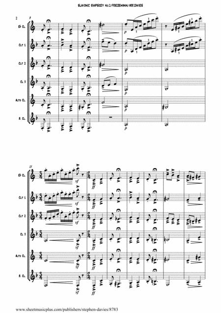 Slavonic Rhapsody No 2 By Carl Friedemann For Clarinet Sextet Page 2