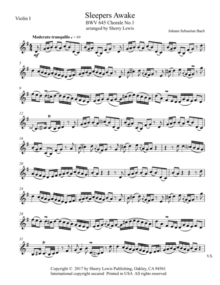 Sleepers Awake Bwv 645 Chorale No 1 String Trio For String Trio Page 2