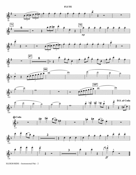 Sleigh Ride Arr Mark Brymer Flute Page 2