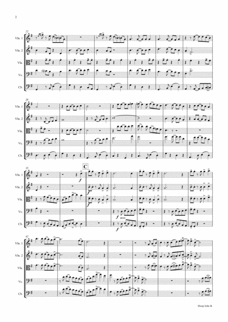 Sloop John B Caribian Folk Song String Orchestra Page 2