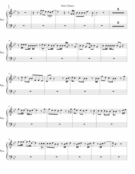 Slow Dance Piano Original Key Page 2