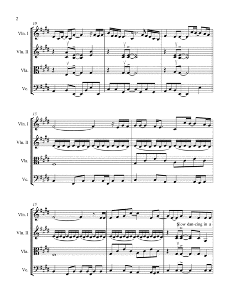 Slow Dancing In A Burning Room String Quartet Trio Duo Or Solo Violin Page 2