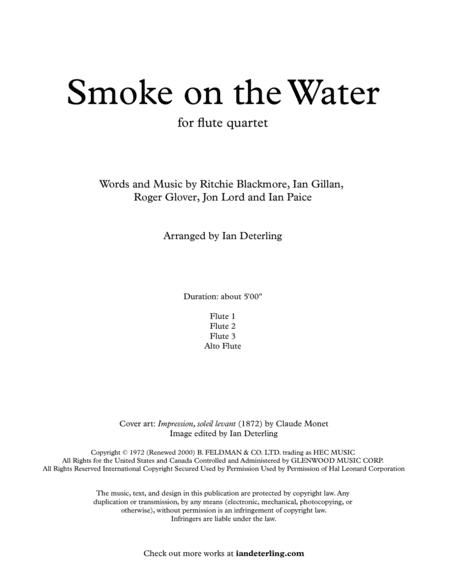 Smoke On The Water For Flute Quartet Page 2