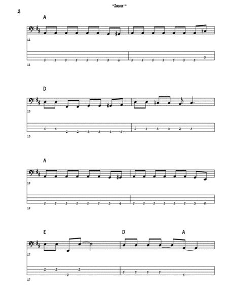 Smokin Bass Guitar Tab Page 2