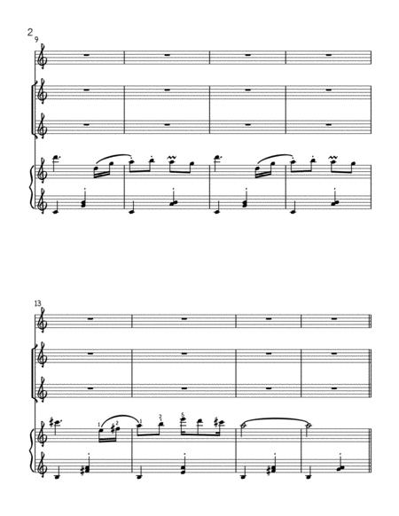 Snowy From Undertale Piccolo 2 Violins And Piano Page 2