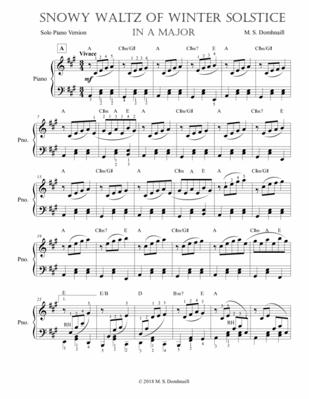 Snowy Waltz Of Winter Solstice Solo Piano Version Page 2