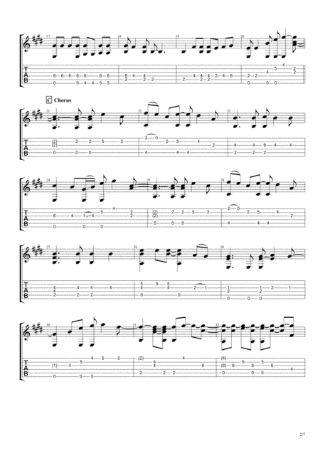 So Far Away Dire Straits For Solo Fingerstyle Guitar Page 2