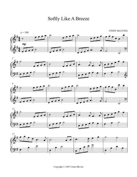 Softly Like A Breeze An Original Piano Solo From My Piano Book Serendipity Page 2