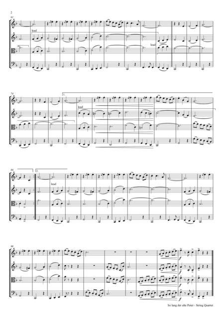 Solang Der Alte Peter Oktoberfest Munich City Anthem String Quartet Page 2
