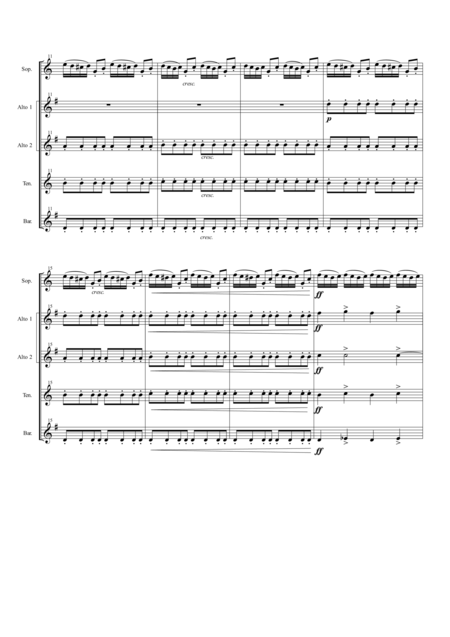 Soldiers Chorus From The Opera Il Trovatore For Saxophone Quintet Page 2