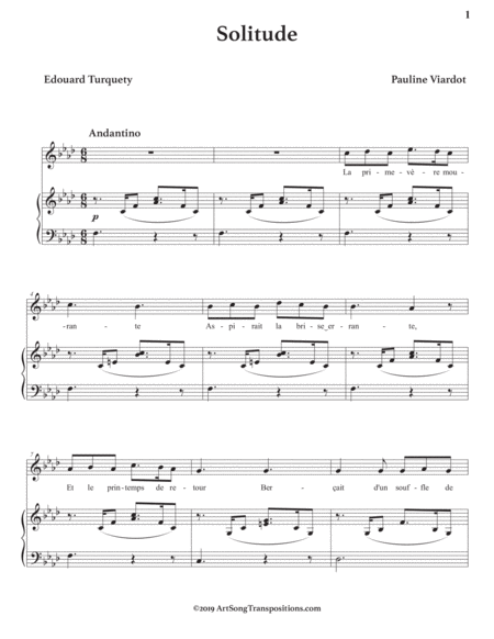Solitude Transposed To F Minor Page 2