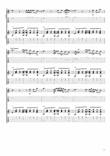 Solo Fingerstyle Guitar Duet Page 2