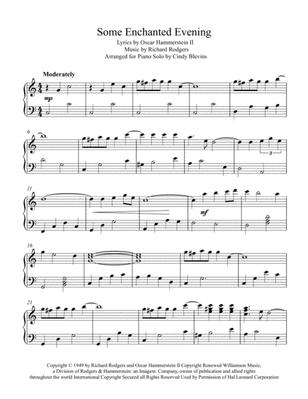 Some Enchanted Evening Piano Solo Page 2