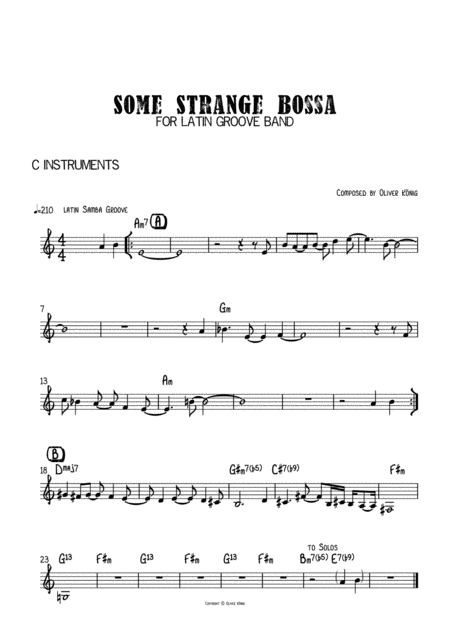 Some Strange Bossa For Minneapolis Lead Sheet Pack Page 2