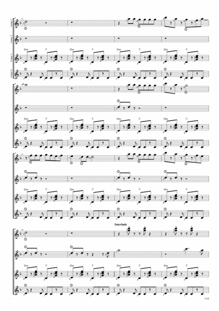 Somebody That I Used To Know Quartet Guitar Score Page 2