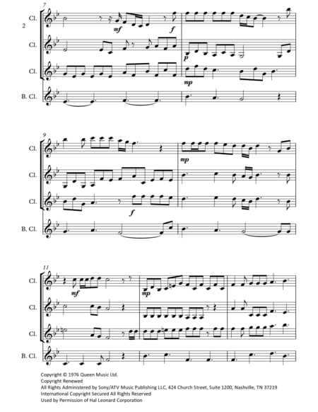 Somebody To Love Clarinet Choir Page 2