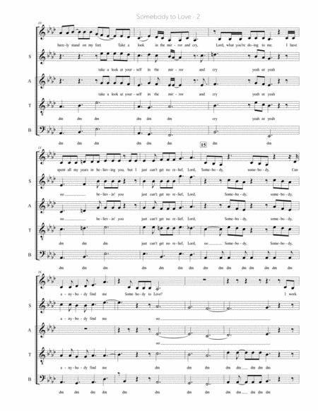 Somebody To Love Satb A Cappella Page 2