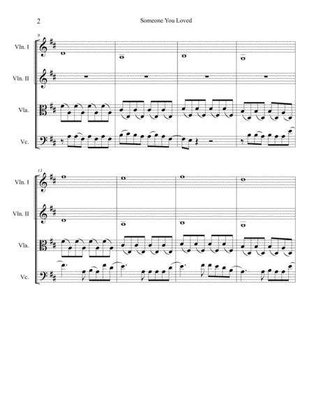 Someone You Loved By Lewis Capaldi Arranged For String Quartet Page 2