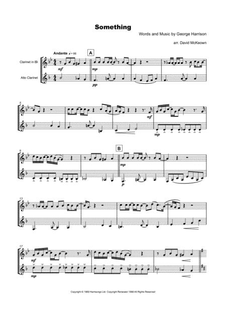Something By The Beatles For Clarinet And Alto Clarinet Duet Page 2
