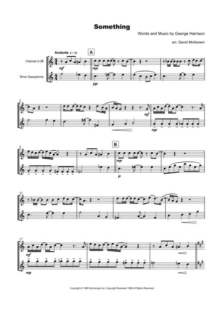 Something By The Beatles For Clarinet And Tenor Saxophone Duet Page 2