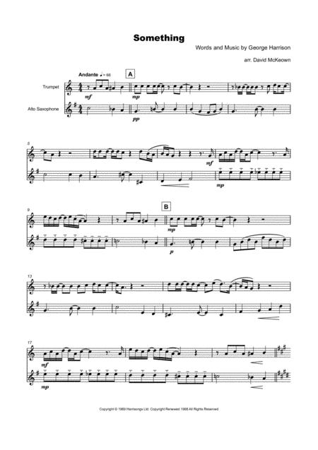 Something By The Beatles For Trumpet And Alto Saxophone Duet Page 2