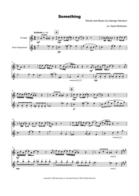 Something By The Beatles For Trumpet And Tenor Saxophone Duet Page 2