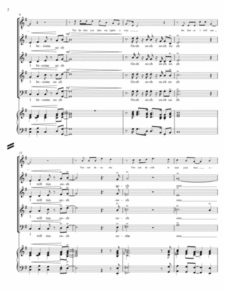 Something Inside So Strong Satb With Divisi Piano Page 2