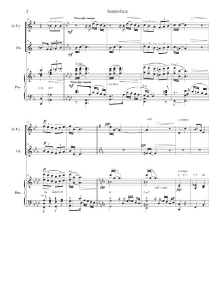 Somewhere Duet For Bb Trumpet And French Horn Page 2