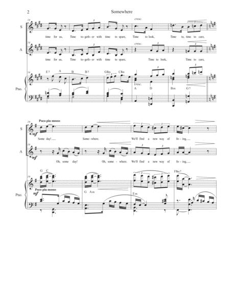 Somewhere Duet For Soprano And Alto Solo Page 2