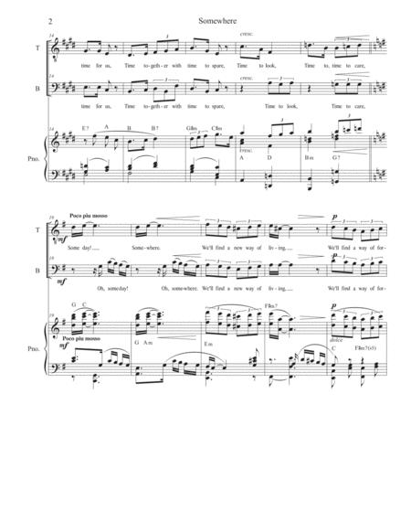 Somewhere Duet For Tenor And Bass Solo Page 2