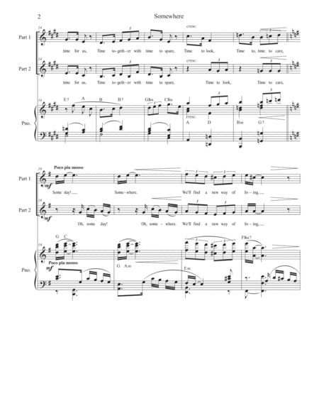 Somewhere For 2 Part Choir Page 2