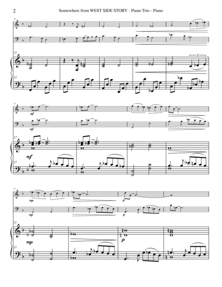 Somewhere From West Side Story For Piano Trio Page 2