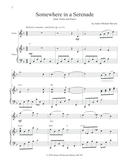 Somewhere In A Serenade Violin Piano Page 2