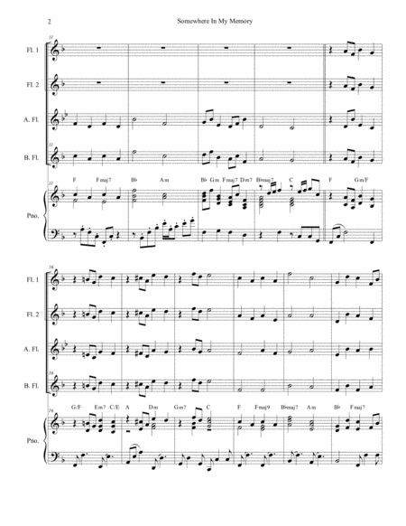 Somewhere In My Memory For Flute Choir Page 2