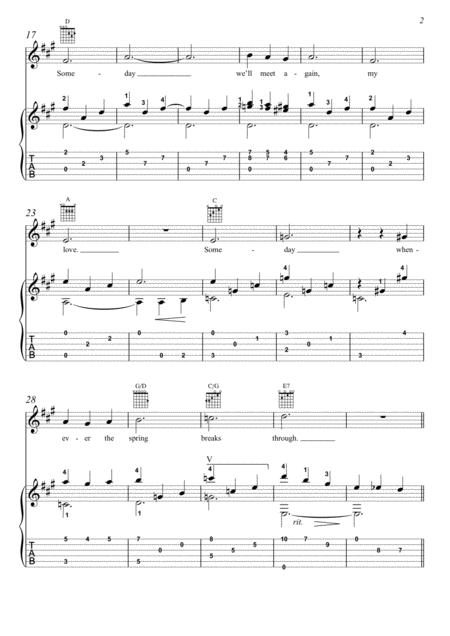 Somewhere My Love Guitar Fingerstyle Page 2