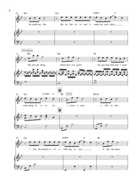 Somewhere Only We Know Lily Allen Cover Intermediate Piano Page 2