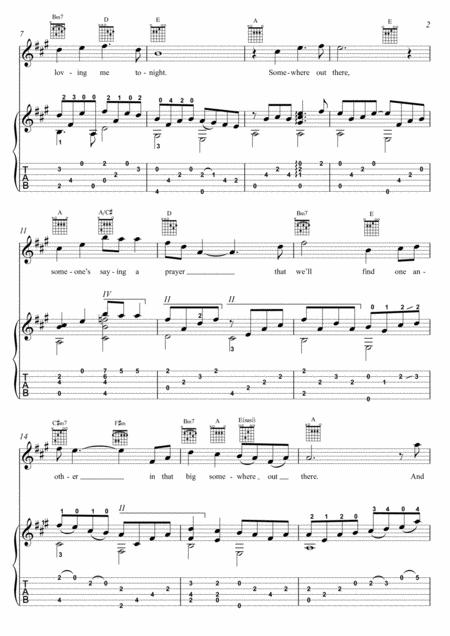 Somewhere Out There Guitar Fingerstyle Page 2