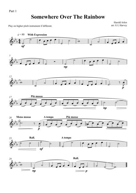 Somewhere Over The Rainbow Flexible Brass Duet Page 2