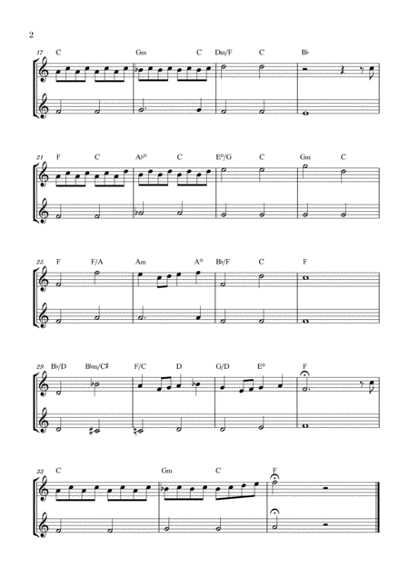 Somewhere Over The Rainbow For 2 Violins Page 2