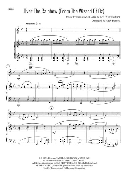Somewhere Over The Rainbow For Horn In F And Piano Page 2