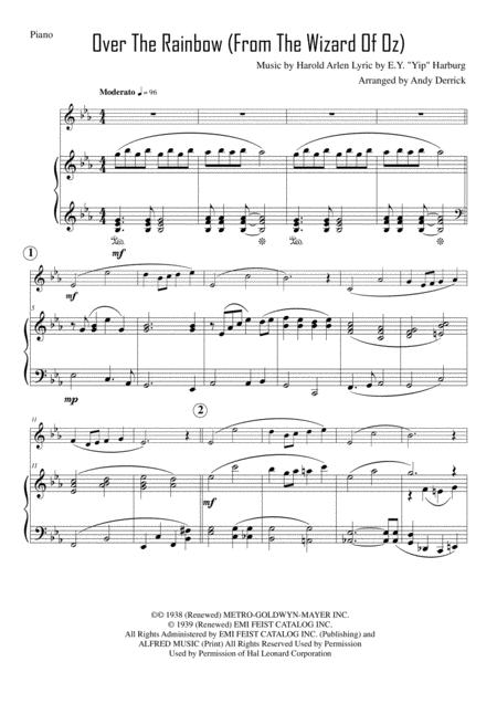 Somewhere Over The Rainbow For Oboe And Piano Page 2