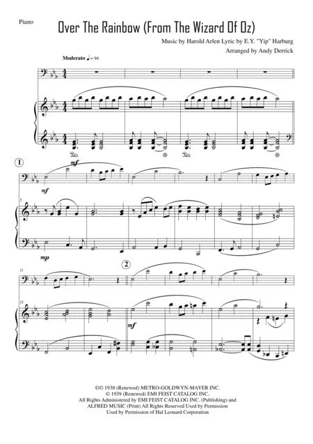 Somewhere Over The Rainbow For Trombone And Piano Page 2