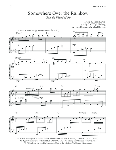 Somewhere Over The Rainbow Piano Solo Page 2