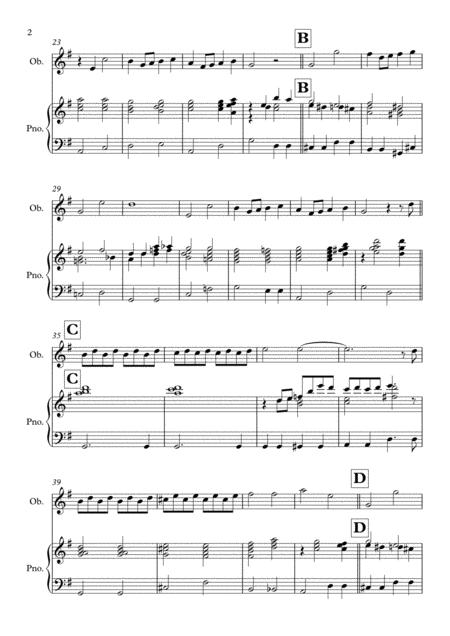 Somewhere Over The Rainbow Solo For Oboe Piano In G Major Page 2