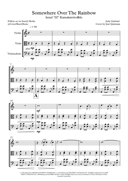 Somewhere Over The Rainbow String Trio Page 2