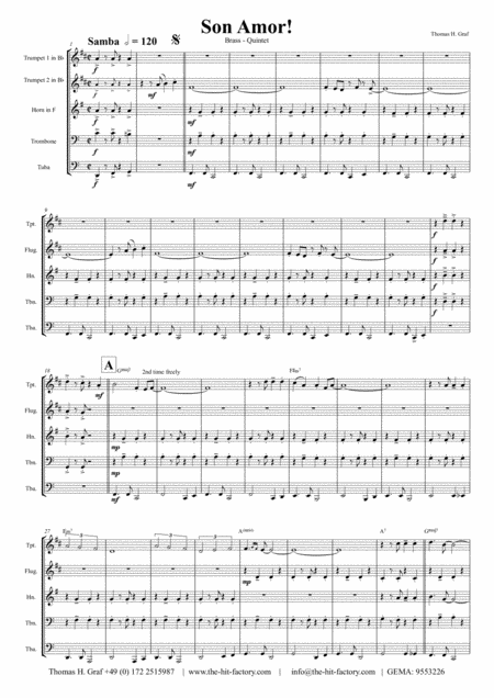 Son Amor Samba Brass Quintet Page 2