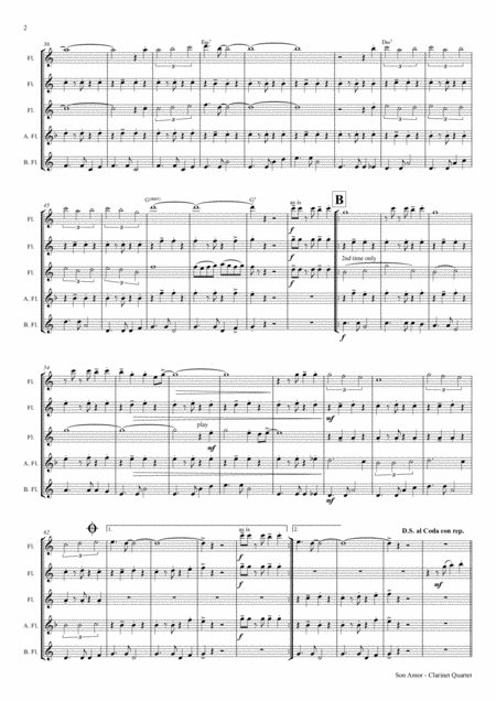 Son Amor Samba Flute Quintet Page 2