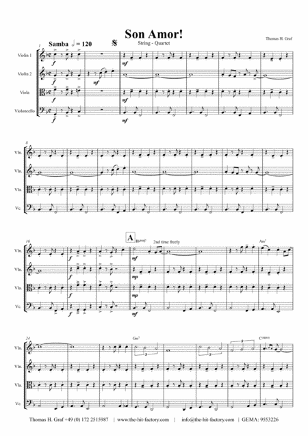 Son Amor Samba String Quartet Page 2