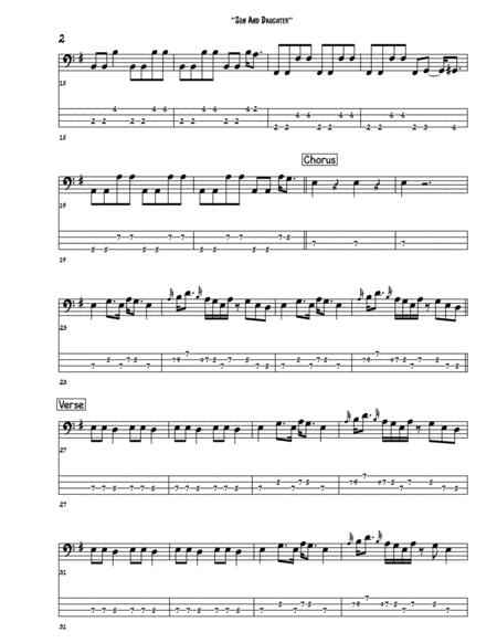 Son And Daughter Bass Guitar Tab Page 2